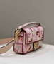 Fendi 8BR600 Baguette Multicolor FF canvas bag Pink