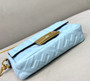 Fendi 8BS017 Baguette Mini light blue leather bag