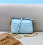 Fendi 8BS017 Baguette Mini light blue leather bag