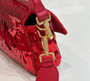 Fendi 8BR600 Baguette Bag embroidered with red sequins