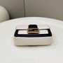Fendi 8BS045 Mini Baguette Chain White nappa leather bag