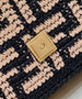 Fendi 8BR600 Baguette Black raffia back with crocheted FF