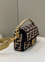 Fendi 8BR600 Baguette Black raffia back with crocheted FF