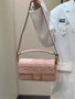 Fendi 8BR600 Baguette Pink leather bag