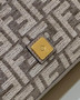 Fendi 8BR600 Baguette Dove gray FF tapestry fabric bag