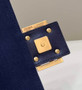 Fendi 8BR600 Baguette Navy Blue FF canvas bag