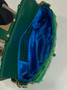 Fendi 8BS017 Baguette Mini Green sequin and leather bag
