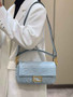 Fendi 8BR600 Baguette Light Blue leather bag