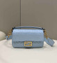 Fendi 8BR600 Baguette Light Blue leather bag