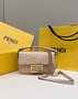 Fendi 8BS017 Baguette Mini leather bag dark beige