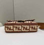 Fendi 8BR600 Baguette Tan raffia with crocheted FF