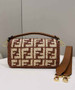 Fendi 8BR600 Baguette Tan raffia with crocheted FF