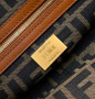 Fendi 8BR600 Baguette Tan raffia with crocheted FF