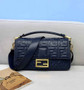 Fendi 8BR771 Baguette Large Navy Blue leather bag