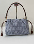 Fendi Mamma Baguette Medium Bag 8BR833 Denim blue