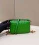 Fendi 8BS017 Baguette Mini Green leather bag