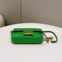 Fendi 8BS017 Baguette Mini Green leather bag