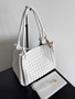 Bottega Veneta Parachute Large 796571 – White Leather Hobo Bag