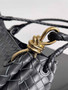 Bottega Veneta Parachute Large 796571 – Black Calfskin Leather Hobo Bag