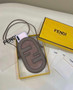 Fendi O’Lock Phone Pouch 7AS055 Gray leather pouch