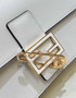 Fendi x Versace Fendace Brooch Baguette NM Bag 8BS068 White