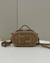 Fendi 8BS058 O’Lock Mini Camera Case Dark Beige leather mini bag