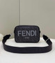 Fendi Camera Case Black FF fabric bag 7M0286