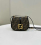 Fendi C’mon Mini 8BS082 Shoulder Brown FF jacquard fabric bag