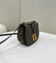 Fendi C’mon Mini 8BS082 Shoulder Brown FF jacquard fabric bag
