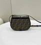 Fendi C’mon Mini 8BS082 Shoulder Brown FF jacquard fabric bag