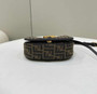 Fendi C’mon Mini 8BS082 Shoulder Brown FF jacquard fabric bag