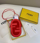 Fendi O’Lock Phone Pouch 7AS055 Orange leather pouch
