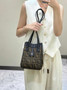 Fendi Origami Mini 8BS083 Brown FF jacquard fabric bag