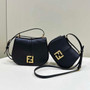 Fendi Cmon Medium 8BT366 Shoulder black smooth leather Bag