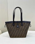 Fendi Origami Medium 8BH414 Brown FF jacquard fabric bag