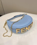 Fendi Fendigraphy Small Blue leather bag 8BR798