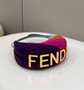 Fendi Fendigraphy 8BR798 Leather bag with blue and black inlay