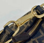 Fendi Nano Fendigraphy 7AS089 Brown FF leather charm