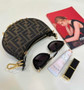 Fendi Nano Fendigraphy 7AS089 Brown FF leather charm