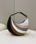 Fendi Fendigraphy 8BR798 Leather bag with beige and brown inlay