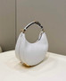Fendi Fendigraphy Small white leather bag 8BR798