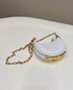 Fendi Nano Fendigraphy 7AS089 white leather charm