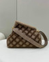Fendi First Medium 8BP127 khaki Suede bag