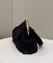 Fendi First Medium 8BP127 Black fox fur bag