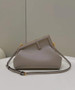 Fendi First Small 8BP129 Gray leather bag