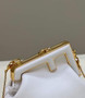 Fendi Nano First Charm Shoulder Bag 7AS051 White Leather