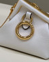 Fendi Nano First Charm Shoulder Bag 7AS051 White Leather