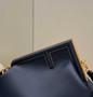 Fendi First Medium 8BP127 Navy Blue leather bag