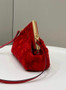 Fendi First Small 8BP129 Red Suede bag