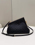 Fendi First Small 8BP129 Black braided leather bag